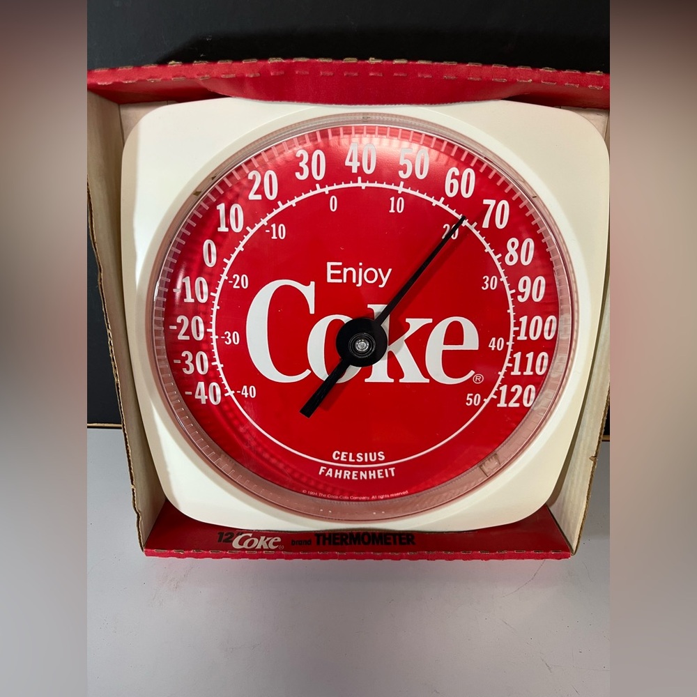New Vintage 1994 Coca-Cola Thermometer Coke Sign New in Box